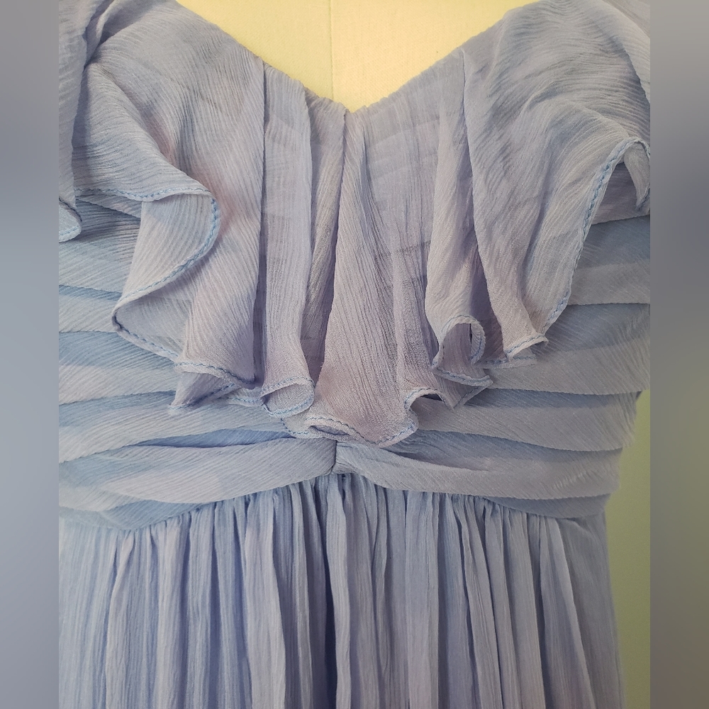 NWT Amsale Silk Dress, style G425C, Hydrangea, 14 - Picture 9 of 16